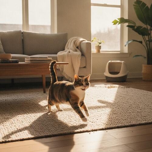 Why Does My Cat Zoom Around After Using the Litter Box?