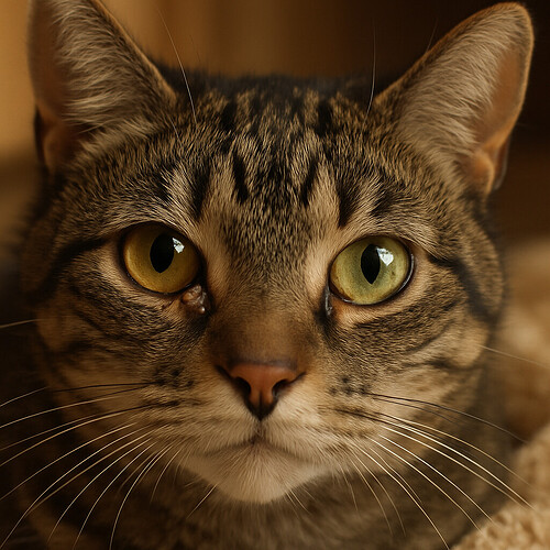 Cat eye health — close-up of tabby cat's face
