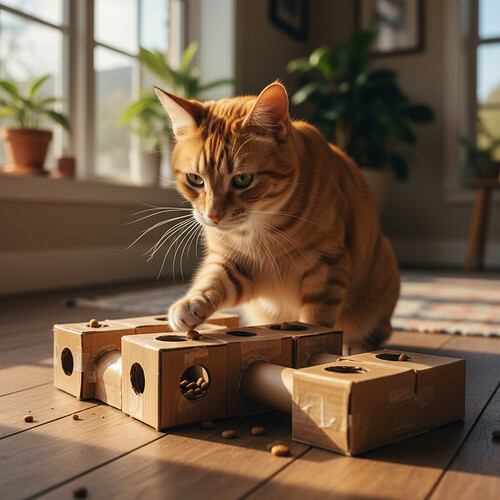DIY Puzzle Feeders: Keep Your Indoor Cat Mentally Sharp