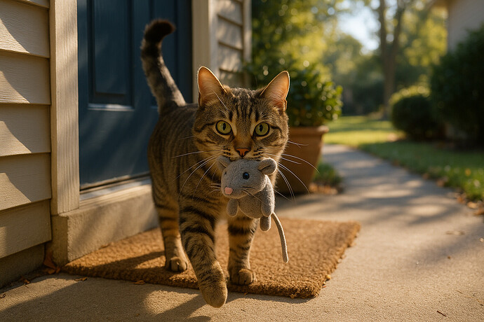 Cat brings gifts
